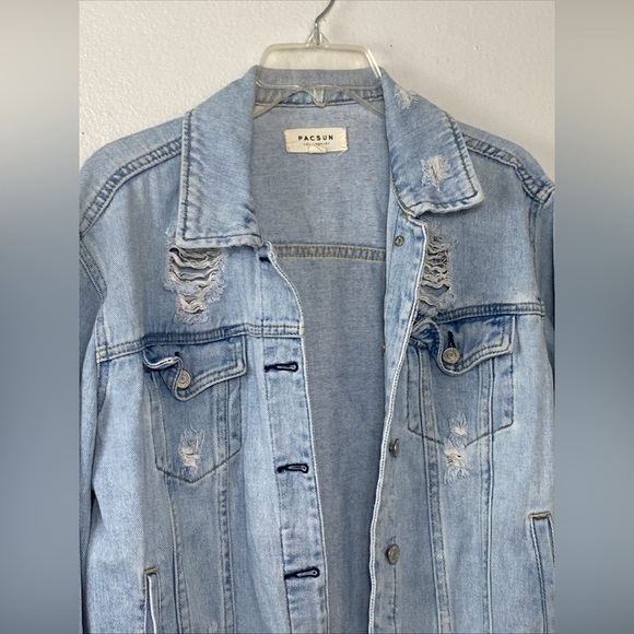 Pacsun Women's Distressed Blue talla L - Picture 4 of 10